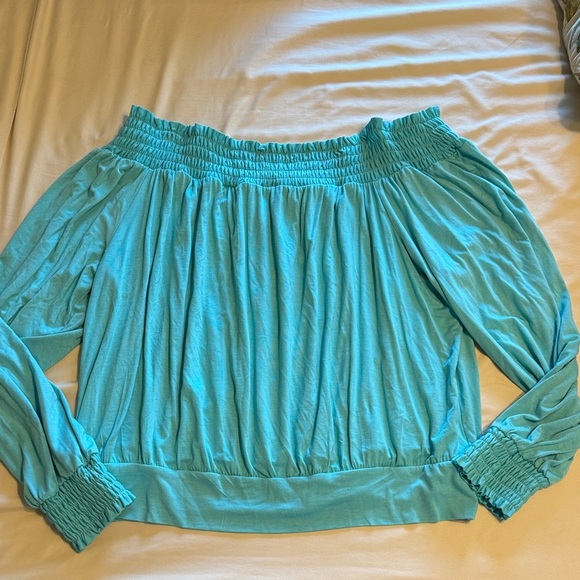 Boston Proper Off The Shoulder Smock Knit Top - Picture 2 of 10